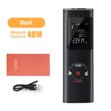 Construction Laser Measuring Tool 40M/60M Portable Rangefinder USB Rechargeable For Indoor/Outdoor Surveying & Interior Design Apsilon