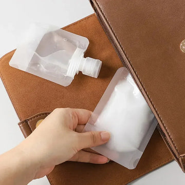5Pcs Travel Bottles Empty Squeeze Bag Refillable Lotion Dispenser Bag Shampoo Toiletries Liquid Cosmetic Container Storage Pouch Apsilon