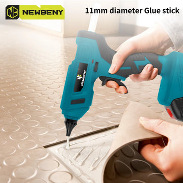 NEWBENY 280°C Electric Hot Melt Glue Gun 11MM 10pcs Glue Sticks Portable Rechargeable DIY Repair Tool For Makita Battery Pin Apsilon