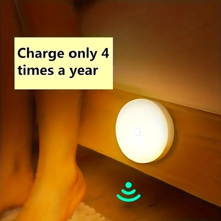 1pc Motion Sensor Night Light - Wireless LED Detector Lamp for Bedroom, Staircase, Closet, and Room Decor- Apsilon