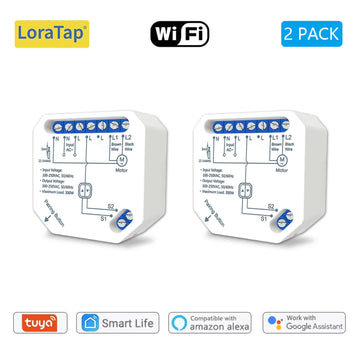 Tuya Smart Life WiFi Curtains Switch Connected Roller Shutters Control Blinds Motor Google Home Alexa Electric Window LoraTap Apsilon