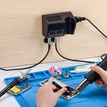 JCD 8898 Soldering Station 750W 2 in 1 Soldering Iron Hot Air Gun Rework Welding Station For Phone BGA SMD Welding Repair Tools Apsilon