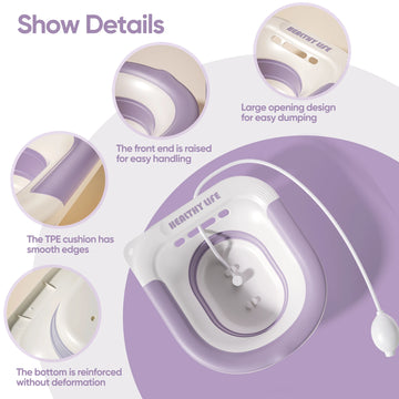 Folding Toilet Sitz Bath Pregnant Women Special Wash Basin Bath Tub Soaking For Pregnant Women Hemorrhoid Patient Care Basin Apsilon