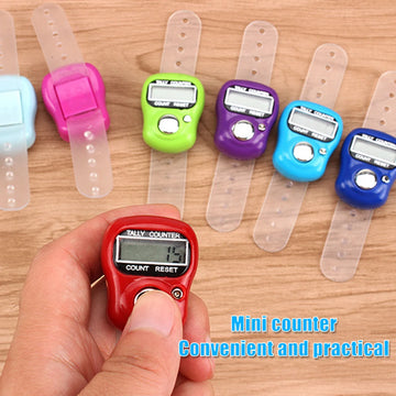 0-99999 Finger Counter Ring 5 Digital LED Electronic Handheld Tally Counter Clicker Counter with Islamic Tasbih Bead 1-10PCS Apsilon