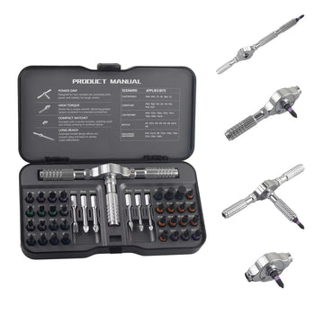 74 In 1 Ratchet Screwdriver Set Magnetic Precision Bit Kit Detachable T Handle Portable Repair Tool for Phone Laptop Computer Eyeglasses Bicycle Electronics DIY Home Maintenance Multi Function Hand Tools Torx Hex Phillips Scr Apsilon