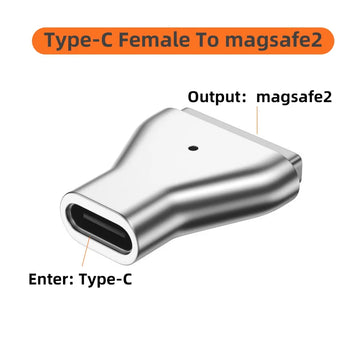 USB Type-C Magnetic PD Adapter for Magsafe 1 2 MacBook Air Pro LED Indicator 100W Fast Charging Magnetic Plug Adapter Apsilon