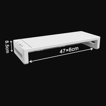Monitor Stand Riser, With Foldable, Height Adjustable Computer Stand, Desk Shelf Riser with Storage Drawer &Tablet Phone Apsilon