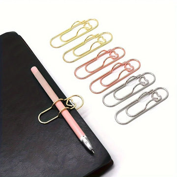 4 multifunctional pen clip pen hanging love paper clip pen button notebook accessories fixed seat pen clip Apsilon