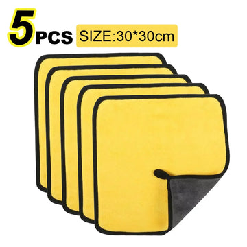 Car Wash Microfiber Towel 30x30/60CM Car Cleaning Drying Cloth Hemming Car Care Cloth Detailing Car Wash Towel Apsilon