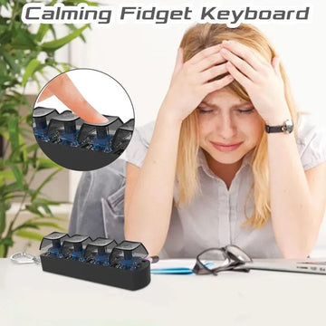 4Keys Finger Button Anti-stress Toys Mechanical Keyboard Keycaps Office Decompression Calming Keychain Gifts for Children Adults Apsilon