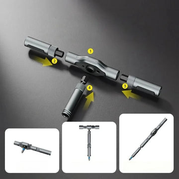 24in1 Multifunction Ratchet Screwdriver Set Multi Magnetic Bits Mini Repair Tool Kit Household Tool For PC & Desk Etc. Apsilon