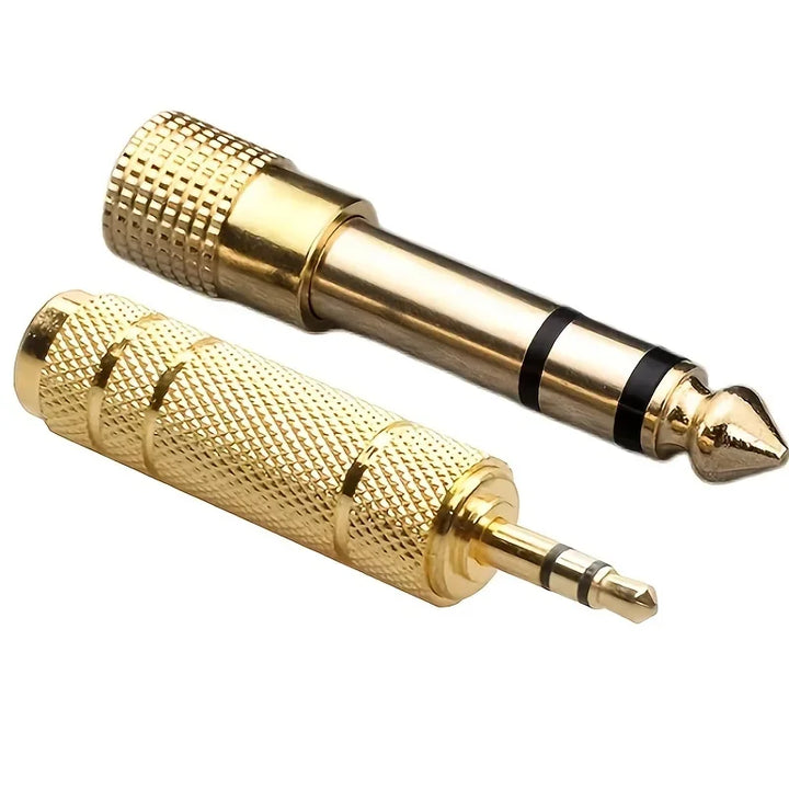 2-Pack 6.5mm to 3.5mm and 3.5mm to 6.5mm Audio Adapter Set 1/4-inch - 1/8-inch and 1/8-inch - 1/4-inch Apsilon