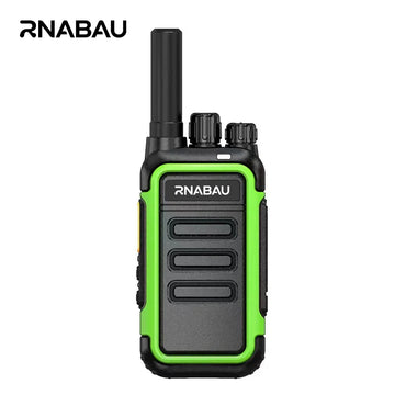 RNABAU 2Pcs Mini Walkie Talkie Portable Two-Way Radio UHF Transceiver Set Walkie-talkies Radio Walkie Talkie Long Range COD Apsilon