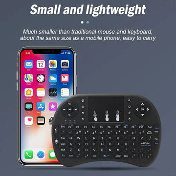 MRSVI I8 2.4G Mini Wireless Keyboard Classic Black Air Mouse Remote Control Touchpad for Android TV Box PC Smart TV Apsilon