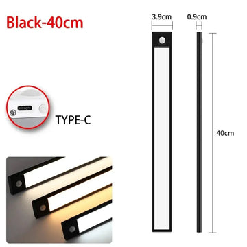 LED Motion Sensor Light Night Light Wireless USB Under Cabinet Light For Kitchen Cabinet Bedroom Wardrobe Sensor Indoor Lighting Apsilon