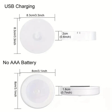 1pc Motion Sensor Night Light - Wireless LED Detector Lamp for Bedroom, Staircase, Closet, and Room Decor- Apsilon