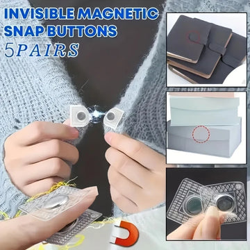 10-Pack Invisible Magnetic Snap Fasteners, 0.99cm Metal Sewing Buttons for Clothing and Bags Apsilon