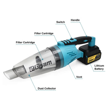 12Kpa Electric Vacuum Cleaner Cordless Multi-function Cleaner Handheld Cleaning Snow Dust Tool For Makita 18v Battery Pin Apsilon