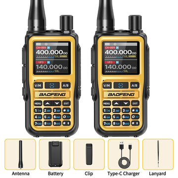 BAOFENG UV-5R Mini Walkie Talkie Multi Band Bluetooth Programming Wireless Copy Frequency 999CH Type-C Long Range Two Way Radio Apsilon
