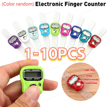 0-99999 Finger Counter Ring 5 Digital LED Electronic Handheld Tally Counter Clicker Counter with Islamic Tasbih Bead 1-10PCS Apsilon