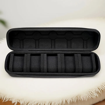 1pc 5-Slot Watch Case | Hard Shell Travel Organizer with Pillow Insert - Gift Ready (Black),suitable for smart watch storage Apsilon