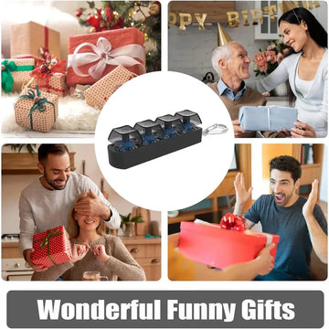 4Keys Finger Button Anti-stress Toys Mechanical Keyboard Keycaps Office Decompression Calming Keychain Gifts for Children Adults Apsilon