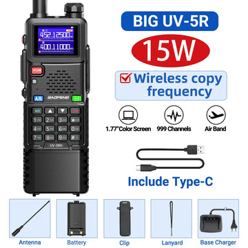 Baofeng UV 5RH 10W Air Band Walkie Talkie Long Range Wirless Copy Frequency Type-C Baofeng UV 5R MINI UV 21 PRO 2 Way Ham Radio Apsilon