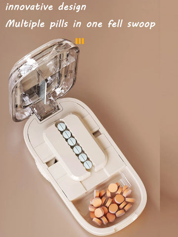 Pill Cutter With Invisible Storage Box Portable 2 In 1 Mini Drug Tablet Medicine Small Small Medicine Box Health Care Pills Case Apsilon