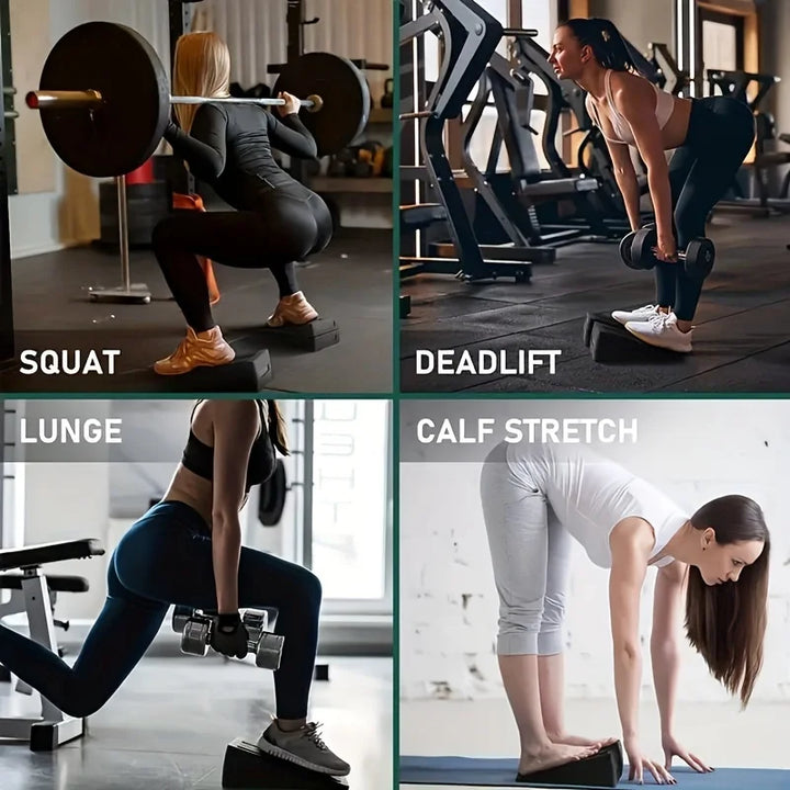 3Pcs/Set Yoga Bricks Squat Wedge Blocks Block Ramp Deadlift Slant Board Adjustable Non-Slip Calf Foot Stretcher For Exercise Gym Apsilon
