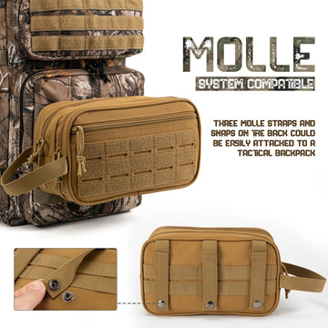 Tactical Toiletry Bag For Men/women Hygiene Bag Tool Molle Pouches Small Hanging Dopp Kit Mens Shaving Kit Travel shower Bag Apsilon