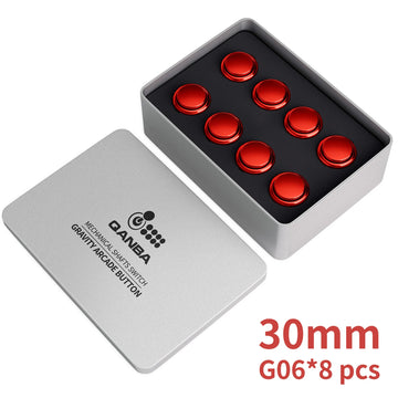 QANBA Gravity KS Arcade buttons metallic color 30mm Mechanical Pushbutton switch Plated buttons DIY Parts (8 Pcs） Apsilon
