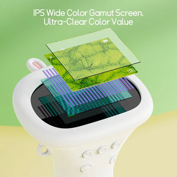 Microscope for Kids Pocket Portable 2 Inch IPS Screen 1000X Handheld Digital Microscopes with 8 Adjustable LED Lights Apsilon