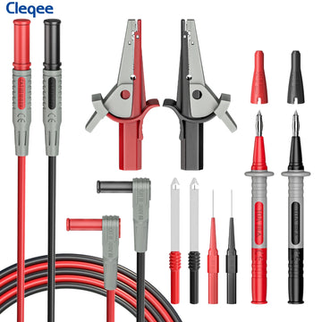 Cleqee CKT004 multimeter test lead kit test cable 4mm banana plug with crocodile clip wire perforation probe for electrical test Apsilon