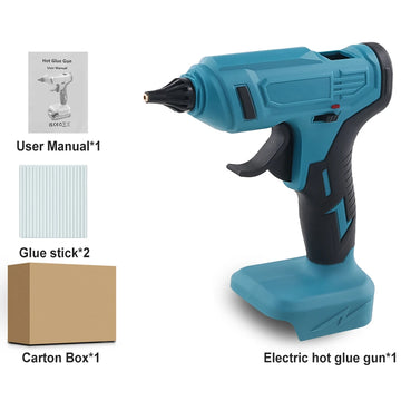 Podofo Electric Hot Melt Glue Gun Cordless Hot Melt Glue Gun With 11mm Glue Sticks Home DIY Repair Tool for Makita 18V Battery Apsilon