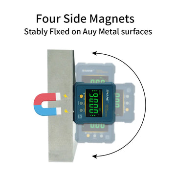 SHAHE Digital Angle Finder Protractor, 2 In 1 Digital Level Angle Gauge Chargeable Digital Inclinometer Angle Measuring Tool Apsilon