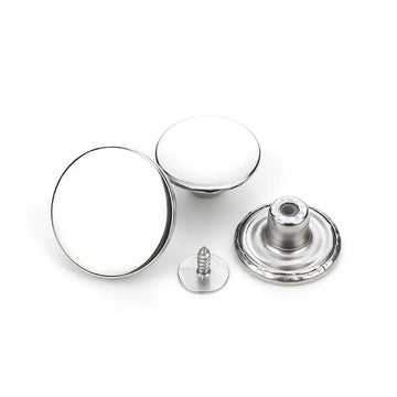 10Pcs Metal Jeans Buttons 17mm Replacement No-Sewing Screw Button Repair Kit Nailless Removable Jean Buckles Clothing Pants Pins Apsilon