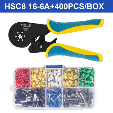 Ferrule Crimping Tool Kit, Wire Ferrule Crimper Plier Kit,Hexagonal Crimpers (0.08-16mm²/AWG28-5) for Wire Ferrules Connectors Apsilon