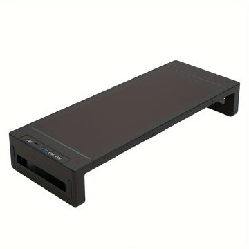 Monitor Stand Riser, With Foldable, Height Adjustable Computer Stand, Desk Shelf Riser with Storage Drawer &Tablet Phone Apsilon