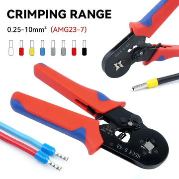 HSC8 6-4A Ferrule Crimp Tool Kit Wire Ferrule Crimper Plier AWG 23-7 with 1200pcs Ferrule Connectors Wire Ends Terminals Crimper Apsilon