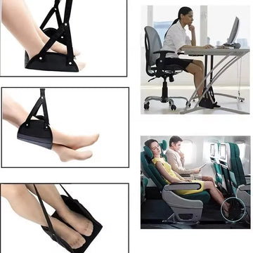 Portable Adjustable Leg Hammock with Comfortable Foot Rest for Airplane Office and Car Travel Support and Relaxation Apsilon