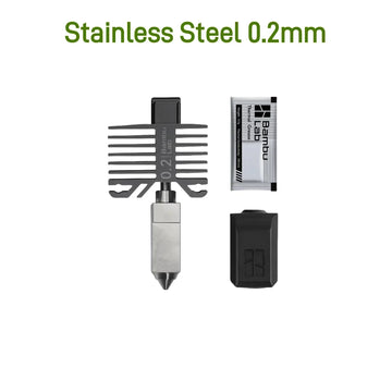 Bambu Original X1/P1 Series Hotend Kit Hardened Steel Nozzle 0.2/0.4/0.6/0.8mm For Bambu lab X1C X1 P1P P1S 3D Printer Parts Apsilon