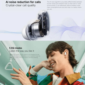 Xiaomi Redmi Buds 6 Play Wireless Bluetooth Earphone, Touch Control Wireless Earphone, AI Noise Reduction, 5 EQ Modes BT5.4 Apsilon