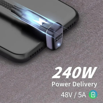 240W U Shape USB C Adapter 40Gbps USB C 180 Degree Angled USB C Extender Connector Support 8k Video Audio Display Accessories Apsilon
