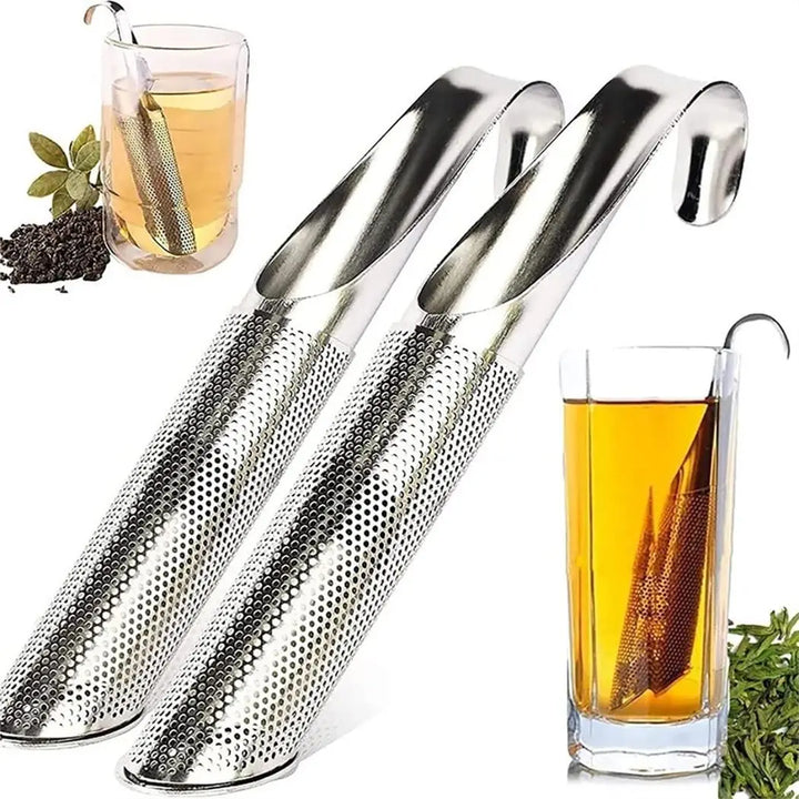 Portable Home Tea Accessories Filter Stainless Steel Tea Maker Piping Design Tea Spoon Brewer Long Handle Metal Creative Cup Apsilon