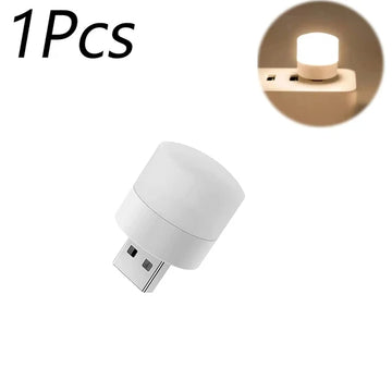 10/1PCS USB Night Light Mini LED Night Light USB Plug Lamp Power Bank Charging USB Book Lights Round Reading Eye Protection Lamp Apsilon