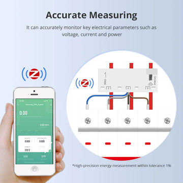 Zemismart Zigbee Smart Energy Meter 3 Phase 4 Wire Power Monitor Sensor 208V 415V Work with Tuya Smart Life App Supports Homey Apsilon
