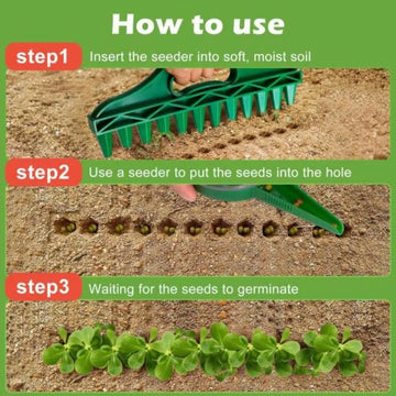 Seeds Spreader Seed in Gardening  Manual Soil  Portable Seeds Spacer Soil Puncher for Planting Seeds Soil Loosening Apsilon