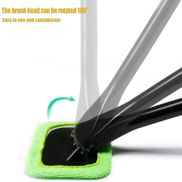 Car Window Cleaner Brush Kit Windshield Cleaning Wash Tool Inside Interior Auto Glass Wiper with Long Handle Car Accessories Apsilon