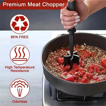 1pc Meat Chopper, Meat Shredder, Heat Resistant Suitable For Hamburger Meat Ground Beef Smasher Apsilon