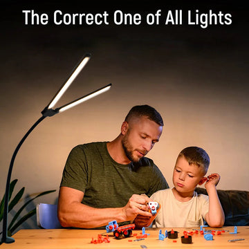 Eye-care LED Clip Metal Desk Lamp 3 Colors Adjustable 10 Brightness Levels Flexible Rotating Lamp Head for Home Reading PC Game Apsilon